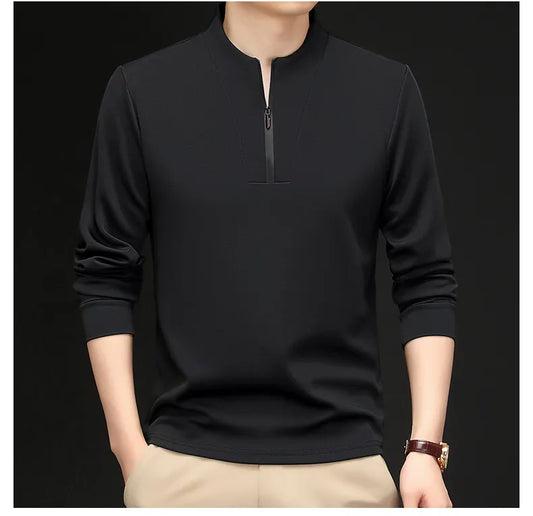 PULL NOIR À ZIP MODERNE