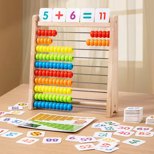 Boulier éducatif en bois – Apprentissage des mathématiques