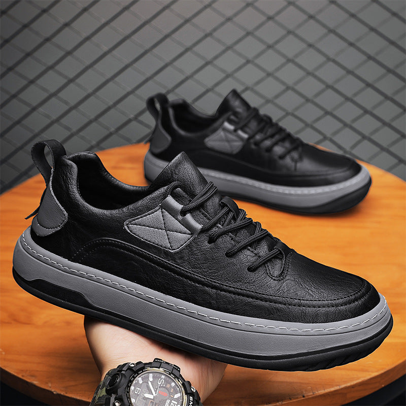 CHAUSSURES CUIR NOIR URBAN – STYLE SOBRE-ML