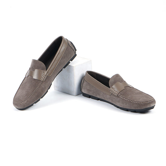 Mocassins italiens en cuir de vachette