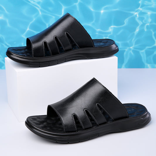 Sandales Cuir Noires Confort