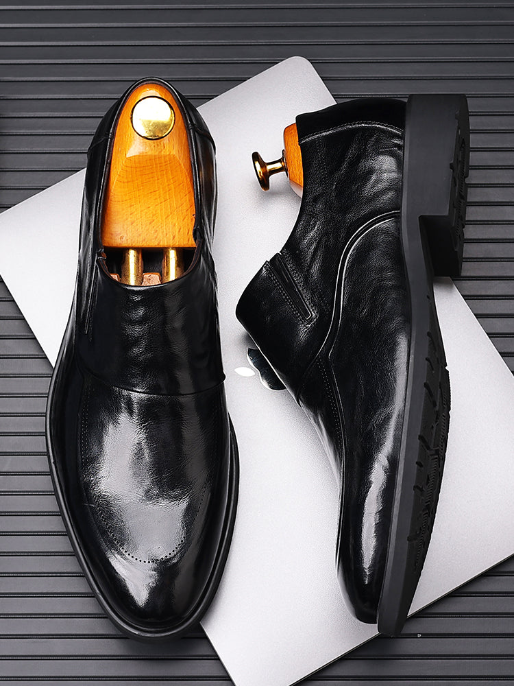 CHAUSSURES HABILLÉES EN CUIR NOIR-BN