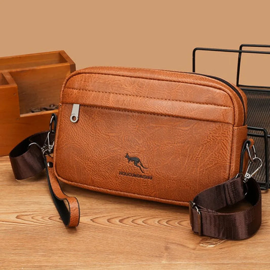 SAC BANDOULIÈRE HOMME CUIR CAMEL - BF