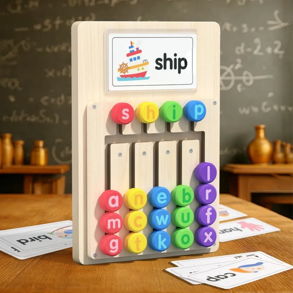 JEU D'ORTHOGRAPHE ÉDUCATIF EN BOIS