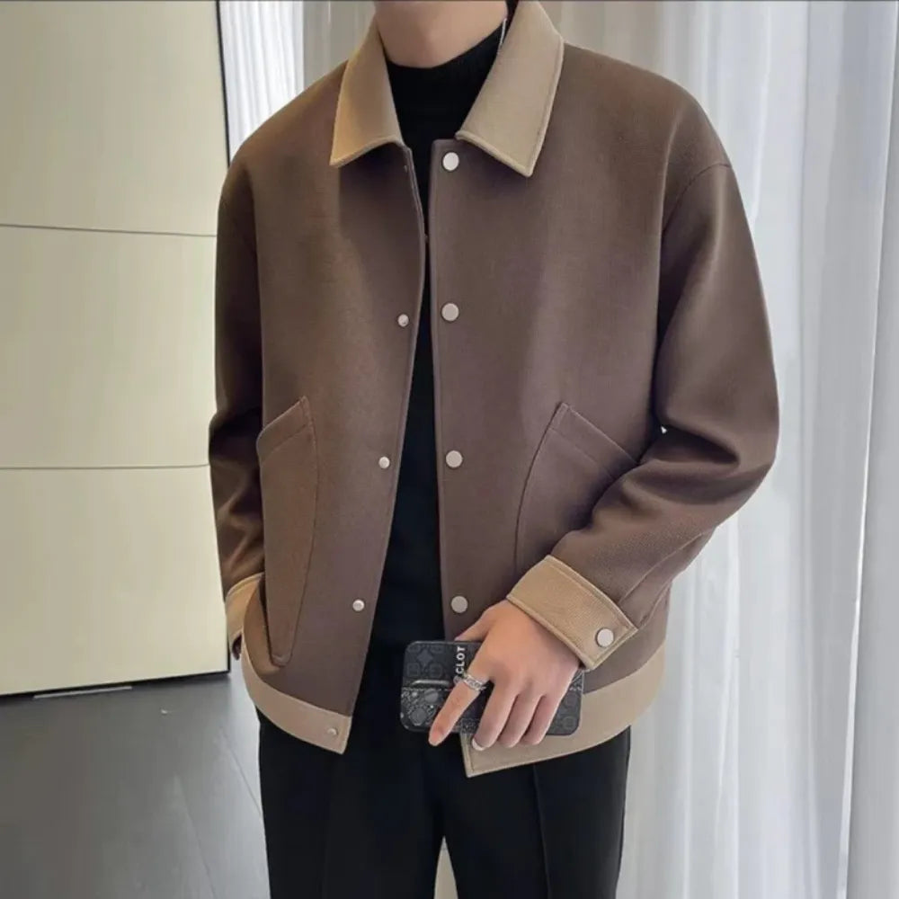 VESTE CASUAL CHIC "CONTRAST COLLAR"-BF