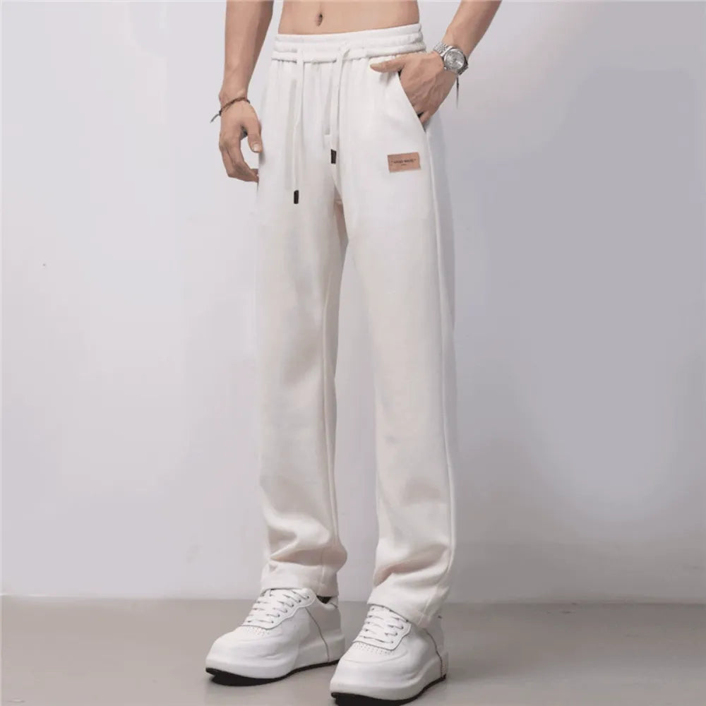PANTALON VELOURS CÔTELÉ BLANC CASUAL-BN