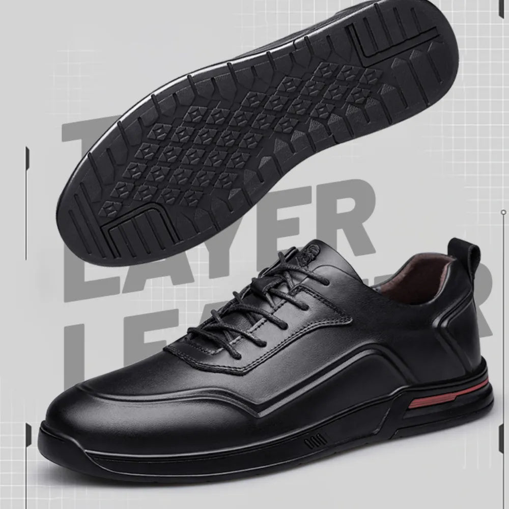 BASKETS HOMME CUIR NOIR 2025 - BF