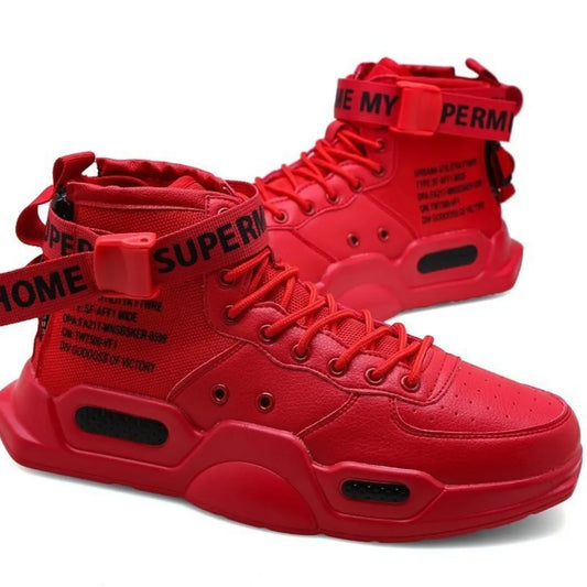 BASKETS MONTANTES STREETWEAR ROUGE - BF