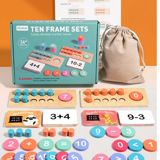 COFFRET MONTESSORI MATHÉMATIQUES "TEN FRAME"