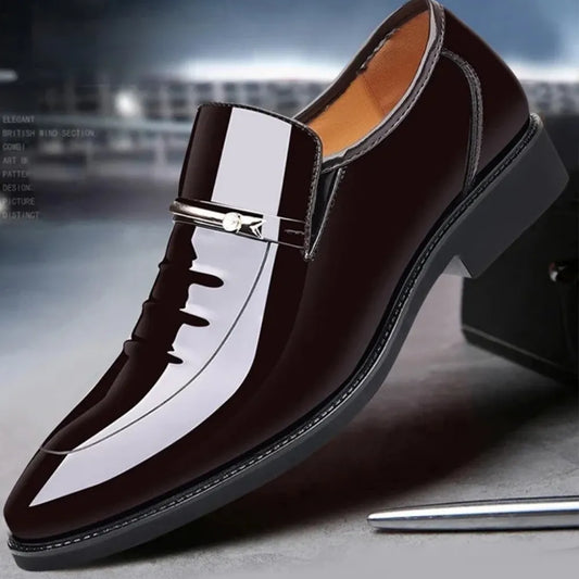 MOCASSINS HOMME VERNIS NOIRS - BF