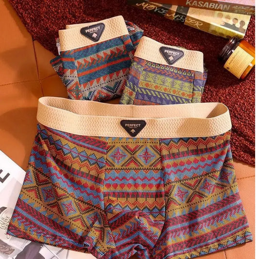 BOXERS HOMME MOTIFS ETHNIQUES COLORÉS - CI