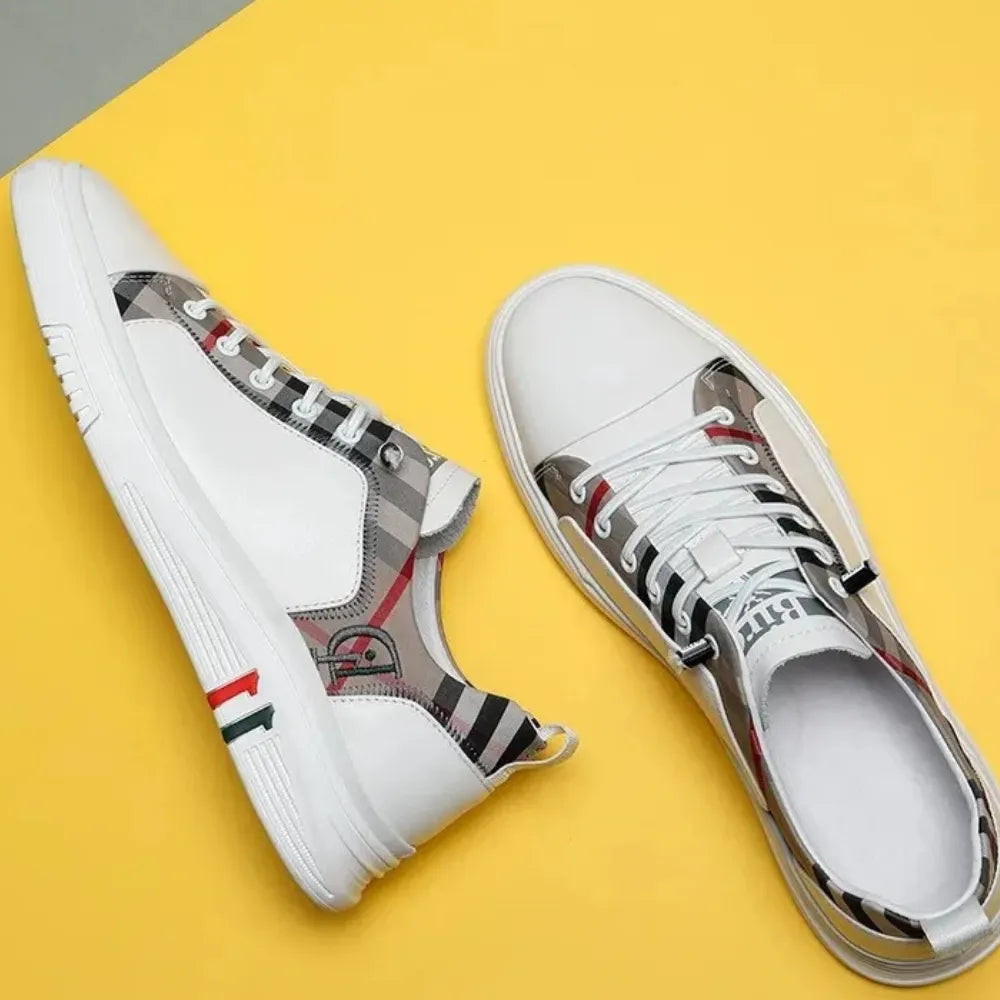 BASKETS BLANCHES CHECK LUXE - BF