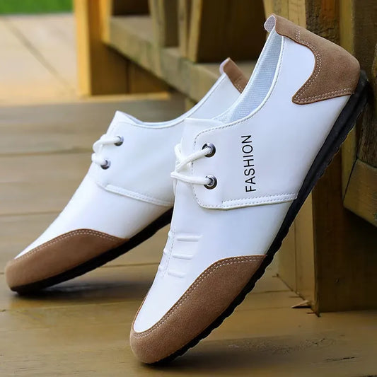 CHAUSSURES EN CUIR BLANC À ENFILER 2025