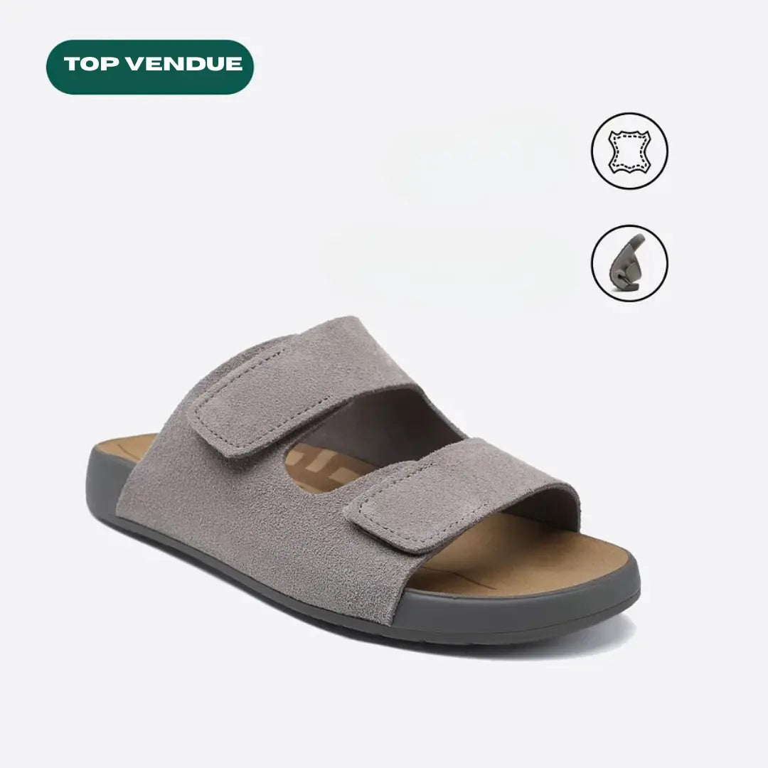 Sandales Suédé™ – Double Bride & Confort Antidérapant