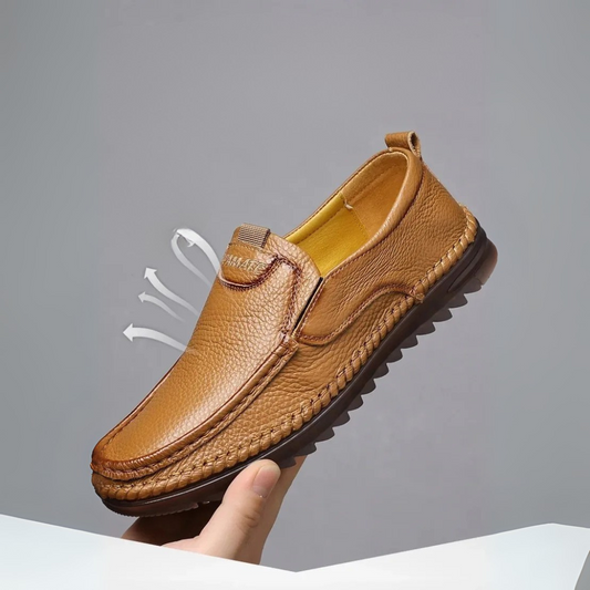 MOCASSINS CUIR MARRON