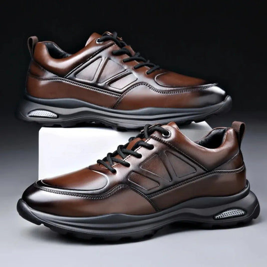 SNEAKERS HOMME CUIR MARRON 2025 - BF