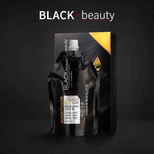 BLACK BEAUTY™ – Transformateur Instantané Cheveux Gris en Noir Intense