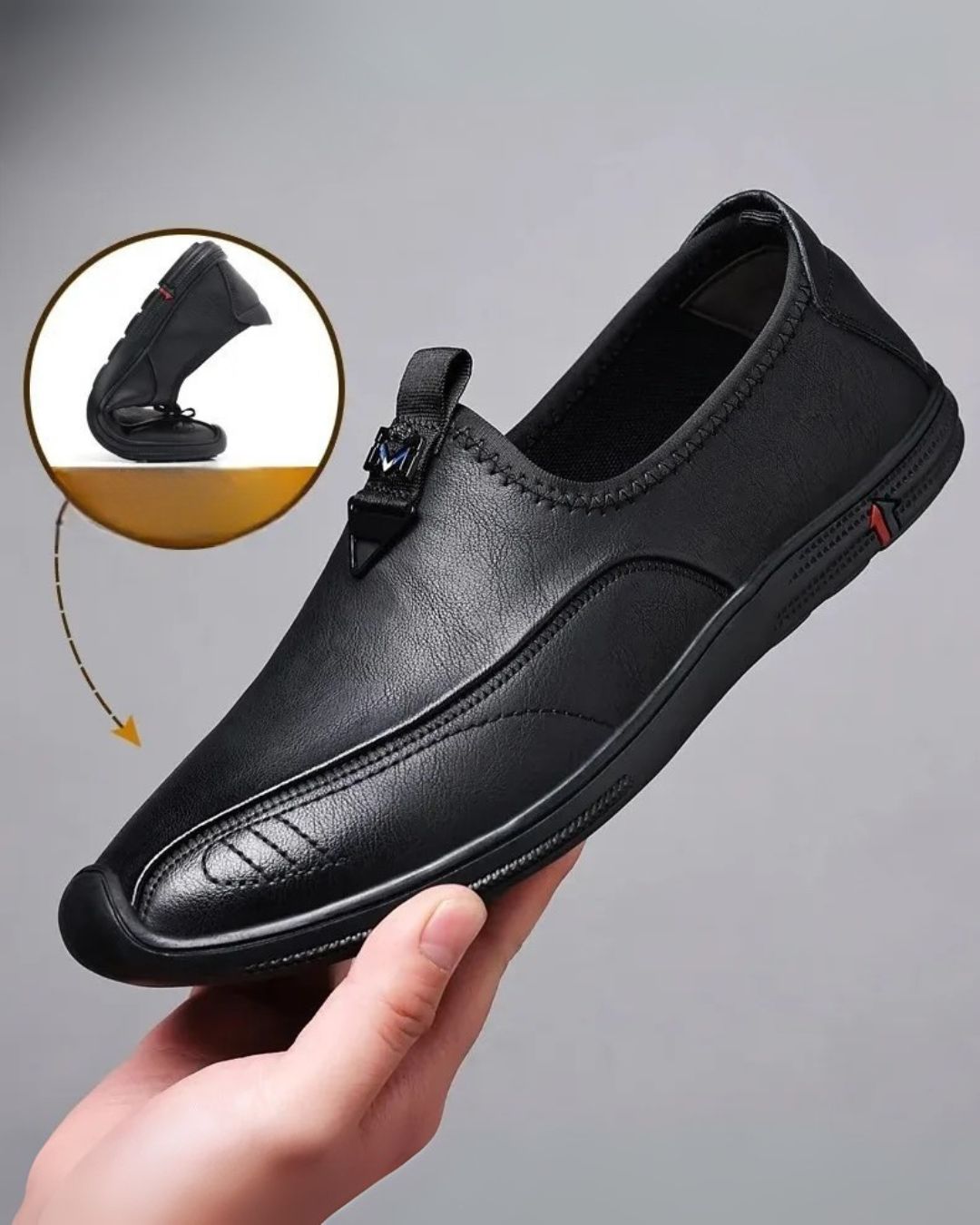 MOCASSINS NOIRS ULTRA FLEXIBLES