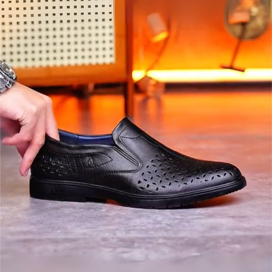 MOCASSINS NOIRS RESPIRANTS