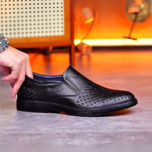 MOCASSINS NOIRS RESPIRANTS