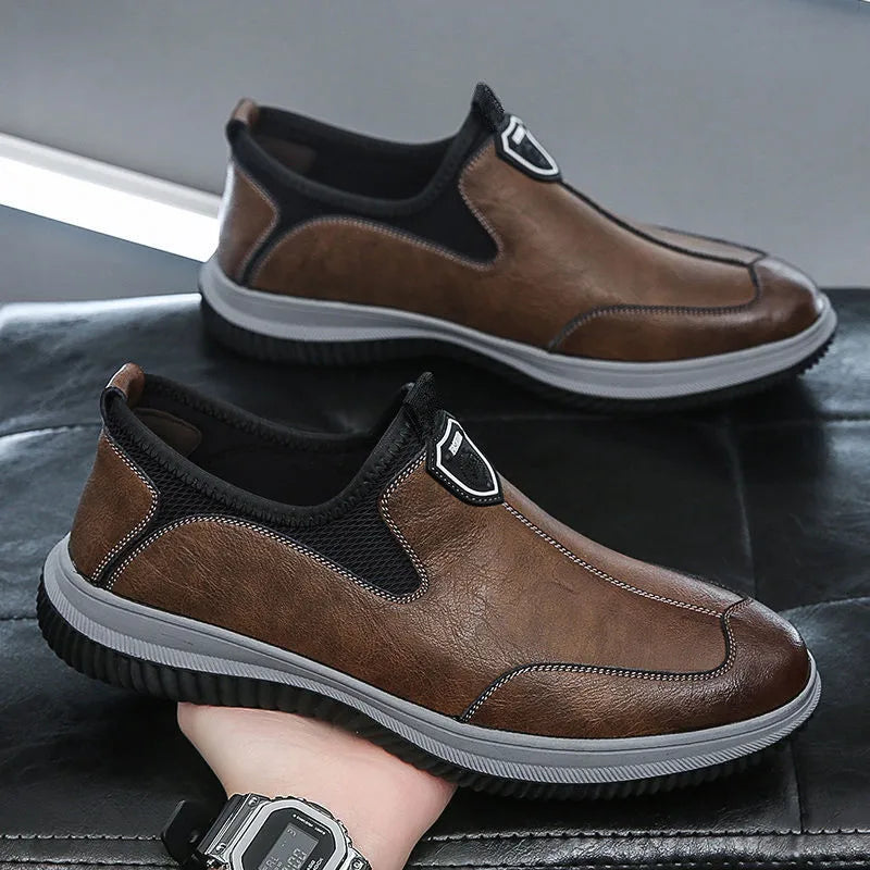 CHAUSSURE TENDANCE CUIR MARON 2025