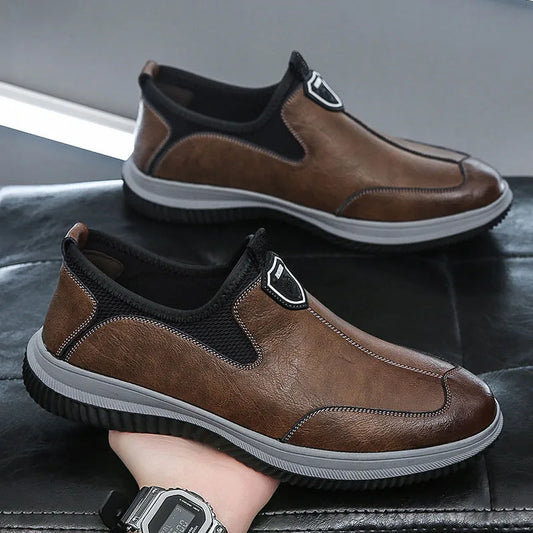 CHAUSSURE TENDANCE CUIR MARON 2025